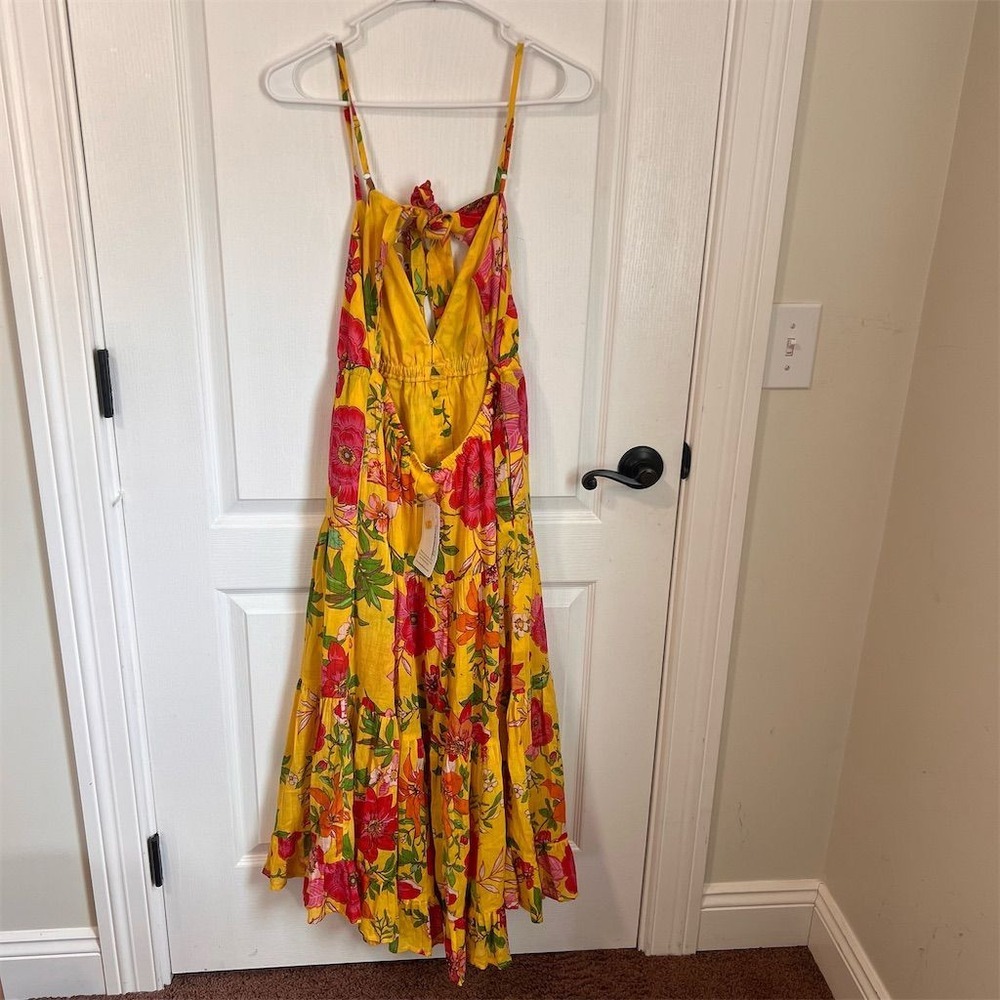 Band of the Free Women's Floral Maxi Dress Yellow Size Small Casual NWT - Picture 4 of 7